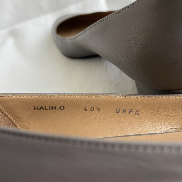 Bally Switzerland Halin.O Gray leather pumps size EU 40.5/US 10 small block heel - Picture 3 of 11